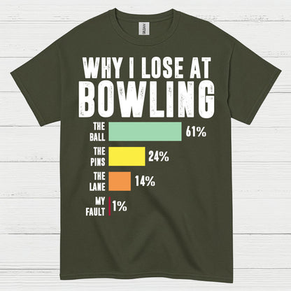 Why I Lose Bowling Funny Chart T Shirt