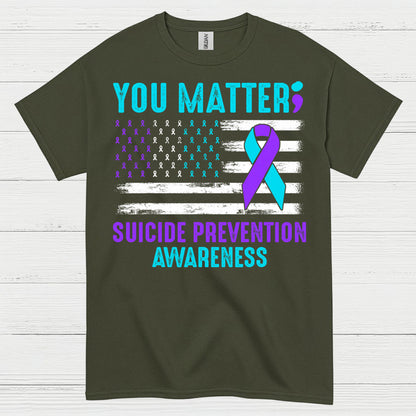 You Matter Suicide Awareness Flag T Shirt