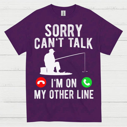 Sorry Cant Talk Fishing T Shirt