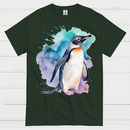 Watercolor Penguin Artistic Animal Graphic T Shirt