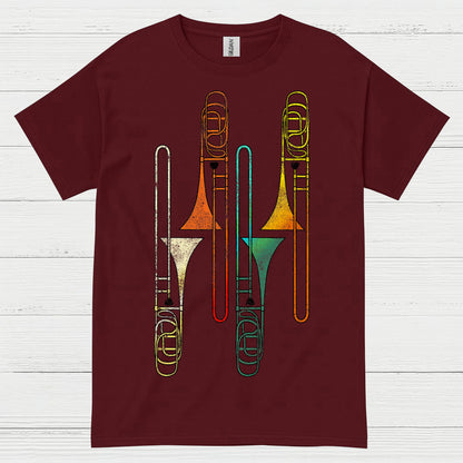 Vintage Trombone Art T Shirt