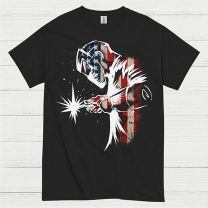 Patriotic American Flag Welding T Shirt