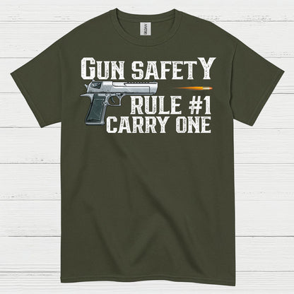 Gun Safety Rule Carry One Tactical T Shirt