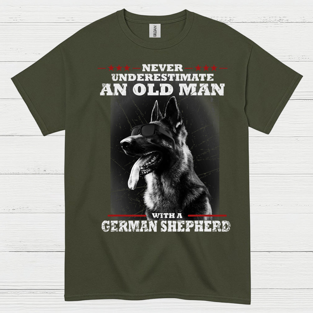 Old Man Shepherd Humor T Shirt