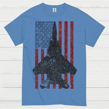 American Fighter Jet Patriotic Flag Veteran T Shirt
