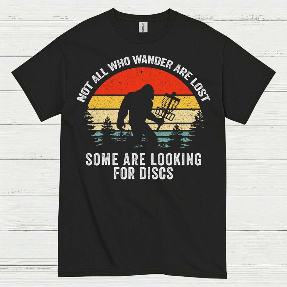 Not All Who Wander Disc Golf Bigfoot T Shirt