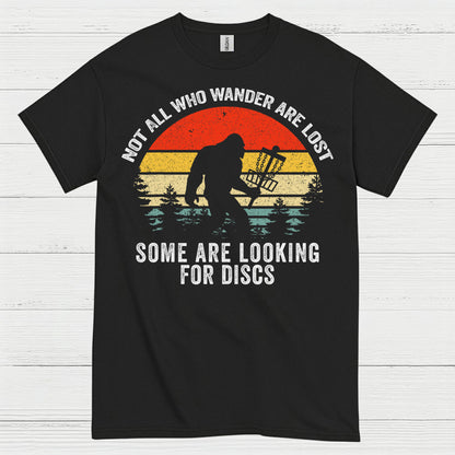 Not All Who Wander Disc Golf Bigfoot T Shirt