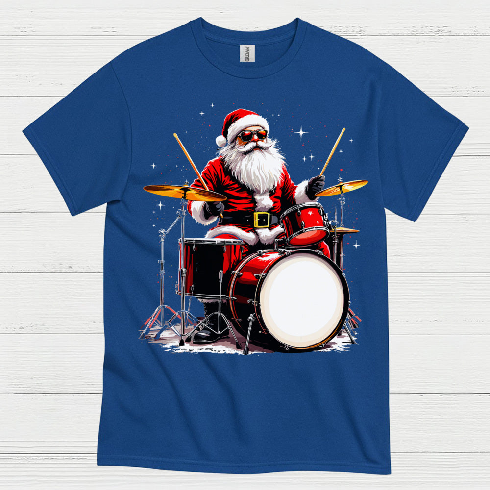 Santa Drummer T Shirt