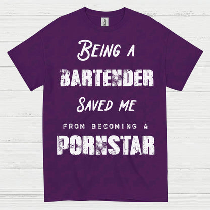 Being A Bartender Saved Me Humor T Shirt