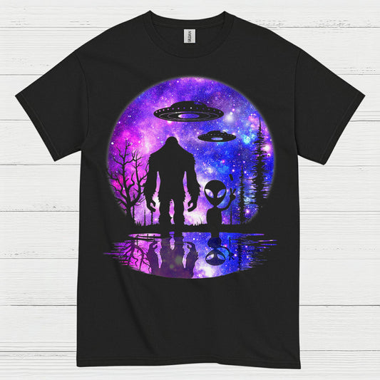 Bigfoot Alien Galaxy T Shirt