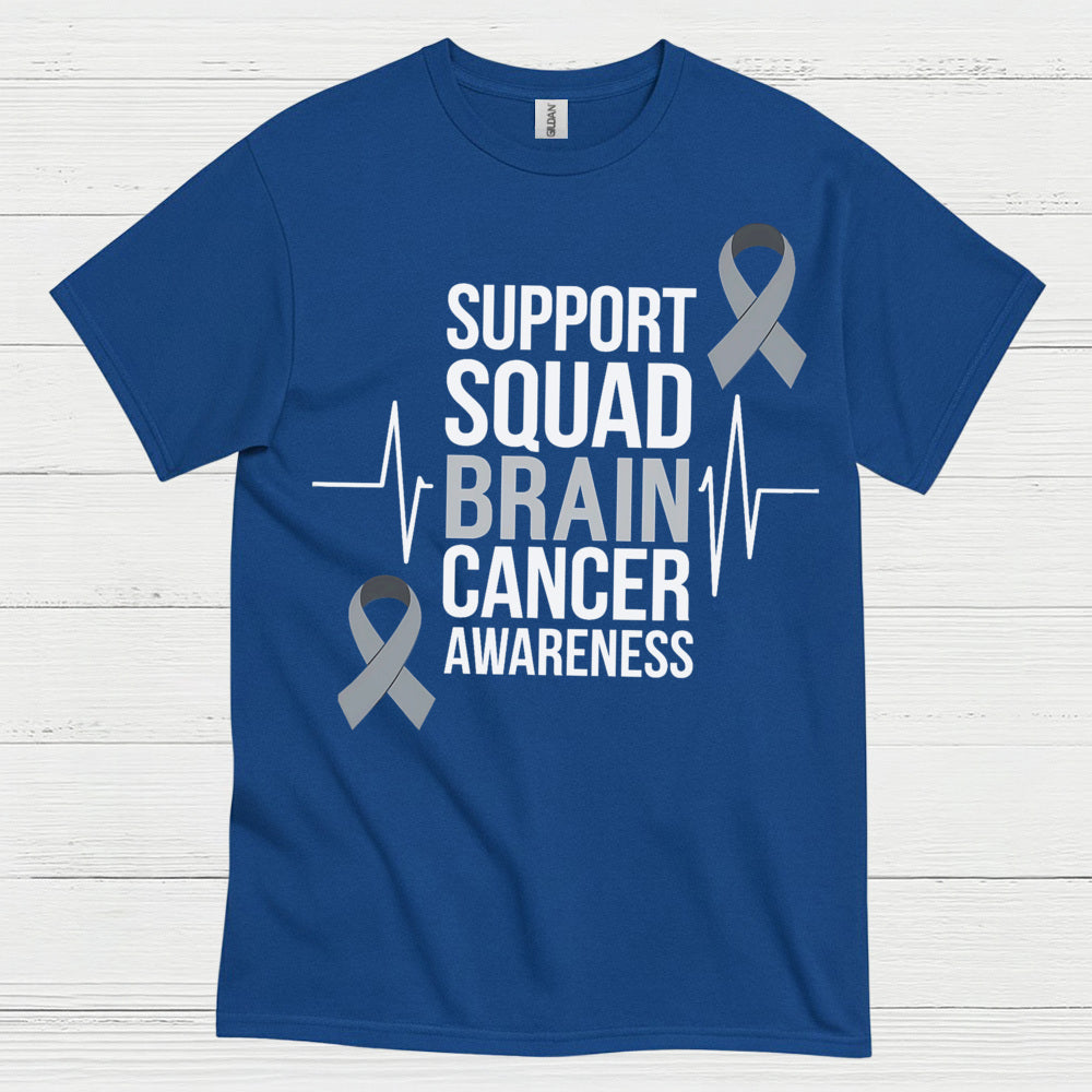 Support Squad Brain Cancer Awareness T Shirt