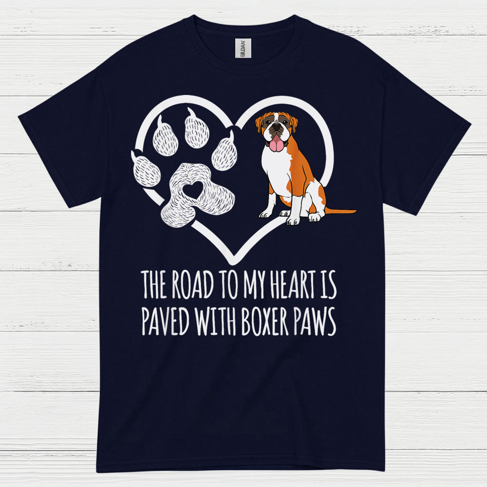 Boxer Paws Heart T Shirt