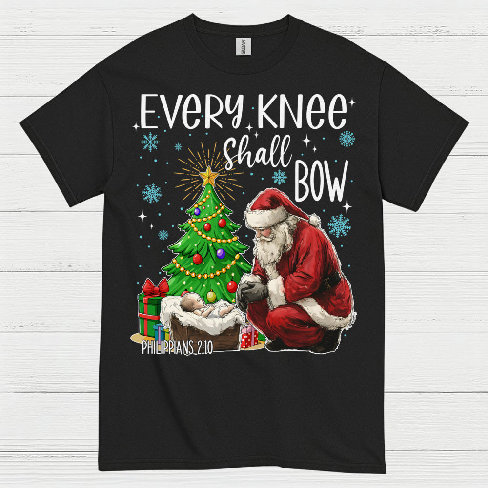 Every Knee Shall Bow Christmas Christian T Shirt