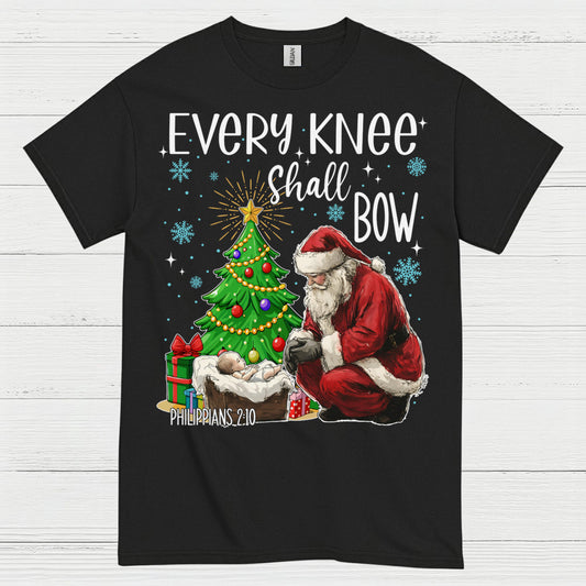 Every Knee Shall Bow Christmas Christian T Shirt