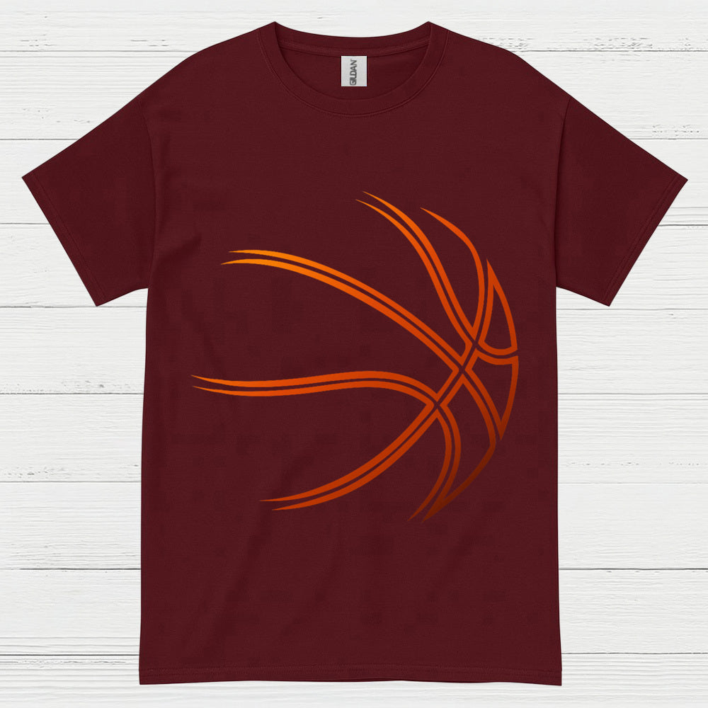 Minimalist Basketball Line Art T Shirt