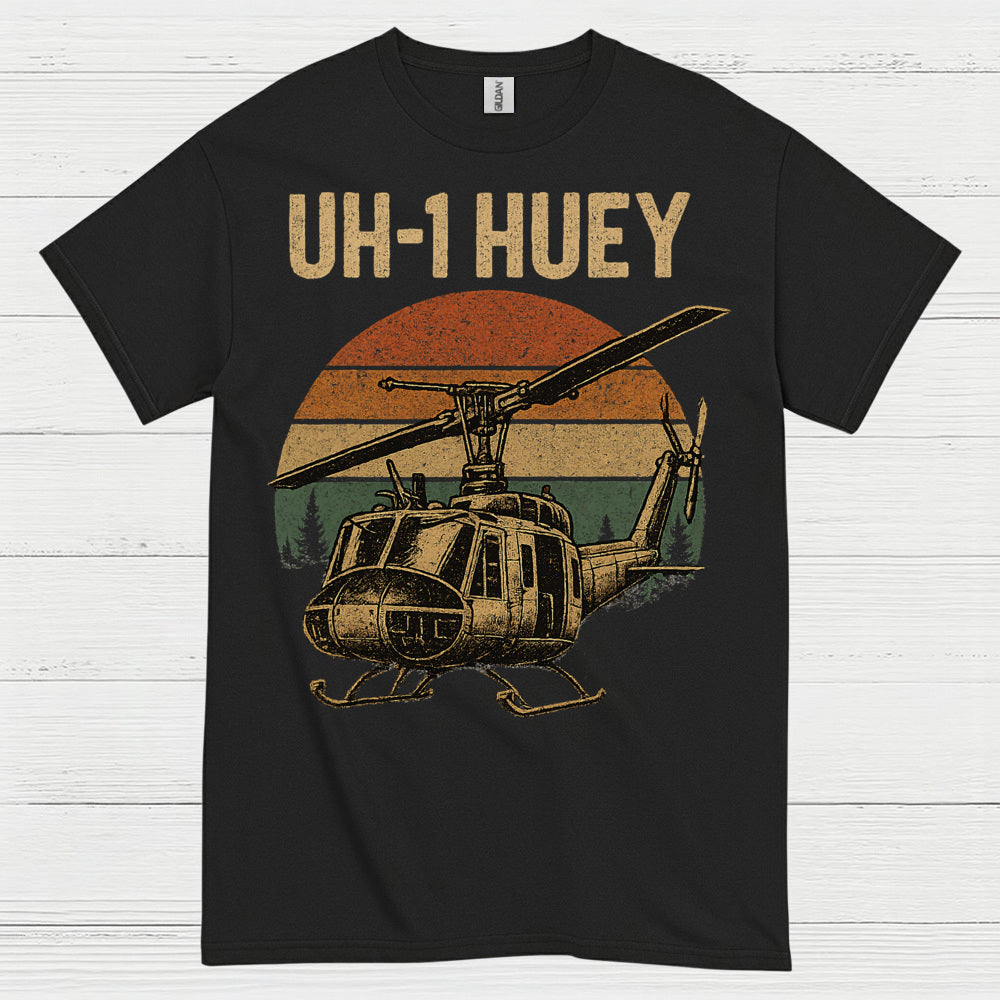 UH-1 Huey Vintage Military Helicopter T Shirt