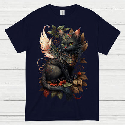 Mystical Winged Cat Dragon T Shirt