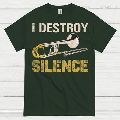 Destroy Silence Trombone Vintage T Shirt