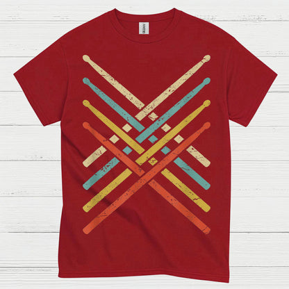 Retro Drum Sticks T Shirt