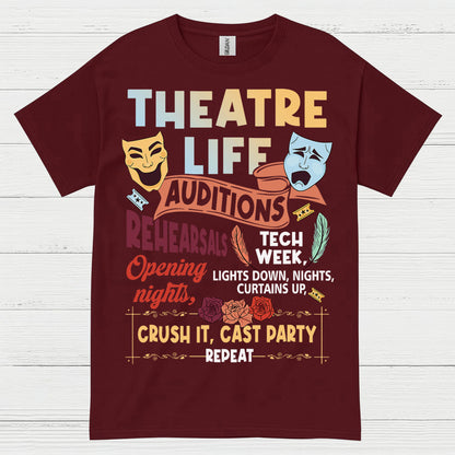 Theatre Life Auditions Rehearsals T Shirt