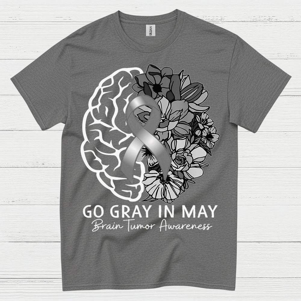 Go Gray In May Brain Tumor Awareness T Shirt