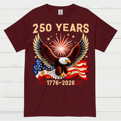 250 Years American Independence Eagle Celebration T Shirt