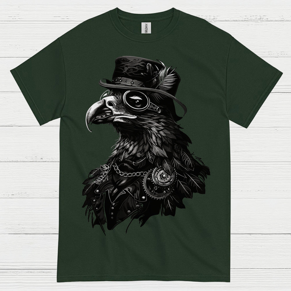 Steampunk Raven Gothic Mechanical Vintage T Shirt