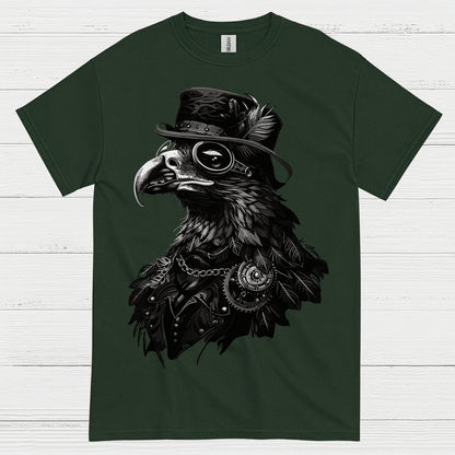 Steampunk Raven Gothic Mechanical Vintage T Shirt