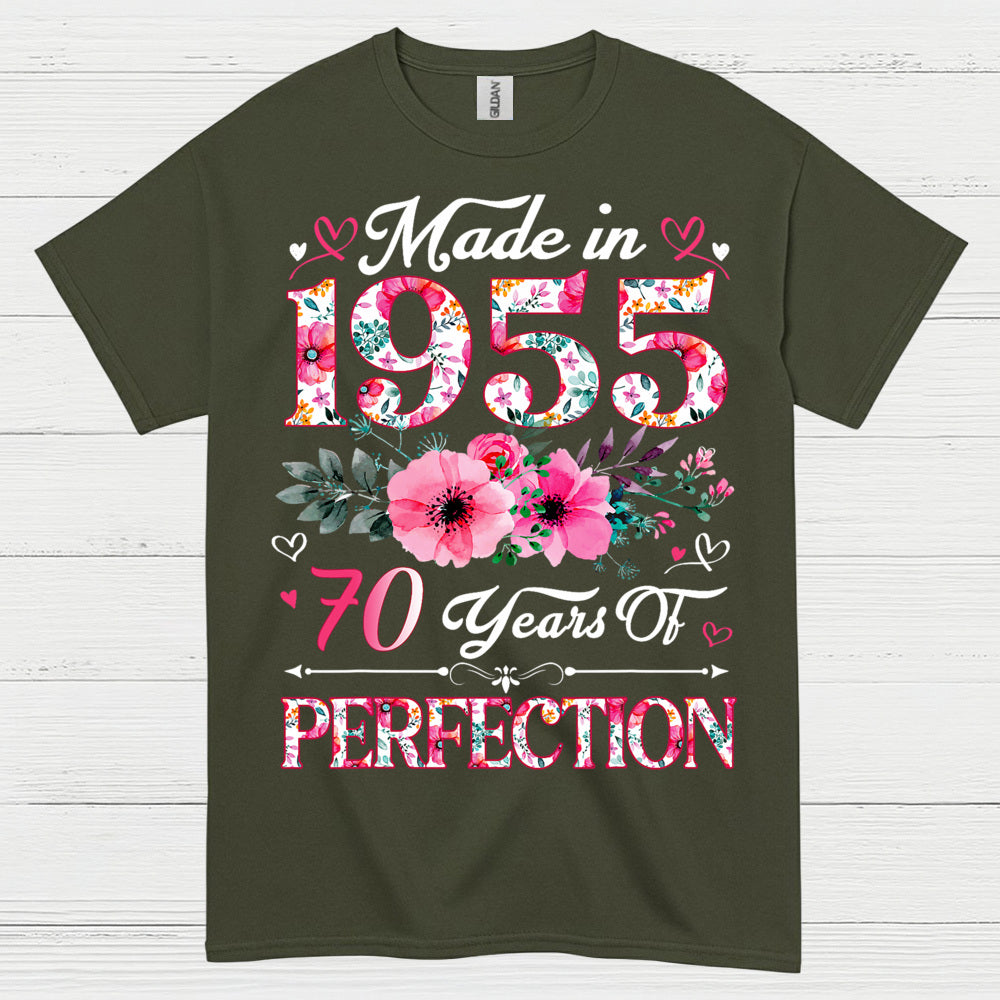Made in 1955 70 Years Perfection T Shirt