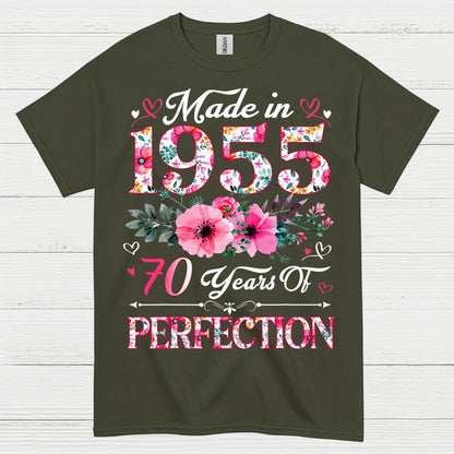 Made in 1955 70 Years Perfection T Shirt