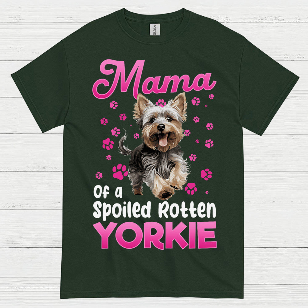 Cute Yorkie Mama Spoiled Dog Mom T Shirt
