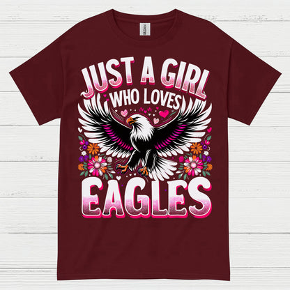 Just A Girl Who Loves Eagles Cute Animal T Shirt
