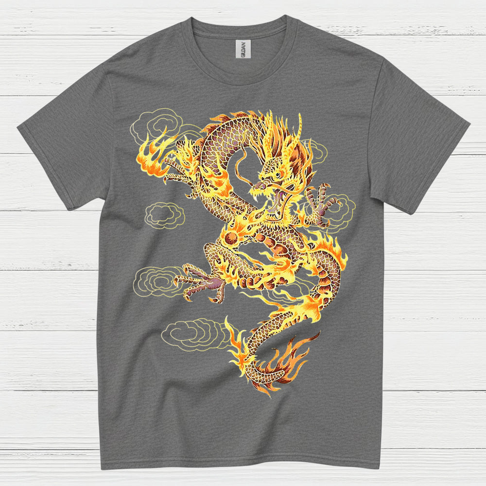 Golden Fire Dragon T Shirt