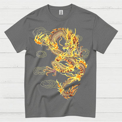 Golden Fire Dragon T Shirt
