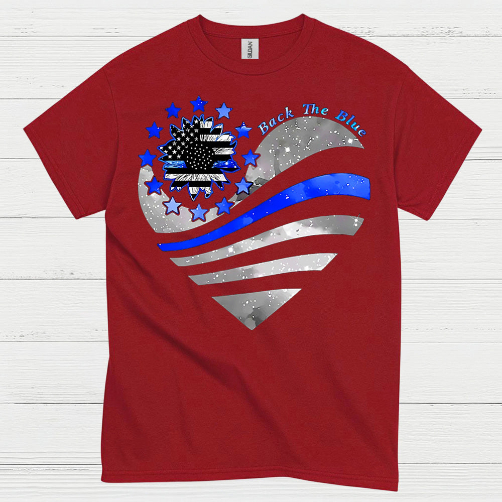 Back The Blue Thin Blue Line T Shirt