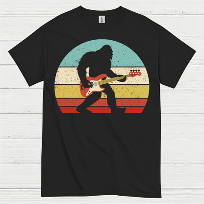 Bigfoot Bass Guitar Retro T Shirt