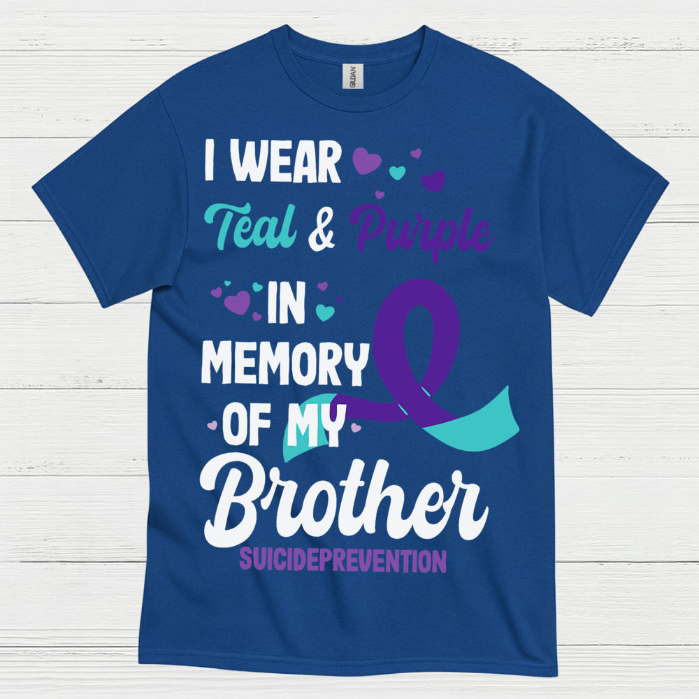 Teal Purple Brother Memorial Awareness T Shirt