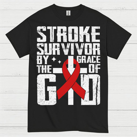 Stroke Survivor By The Grace Of God Awareness T Shirt