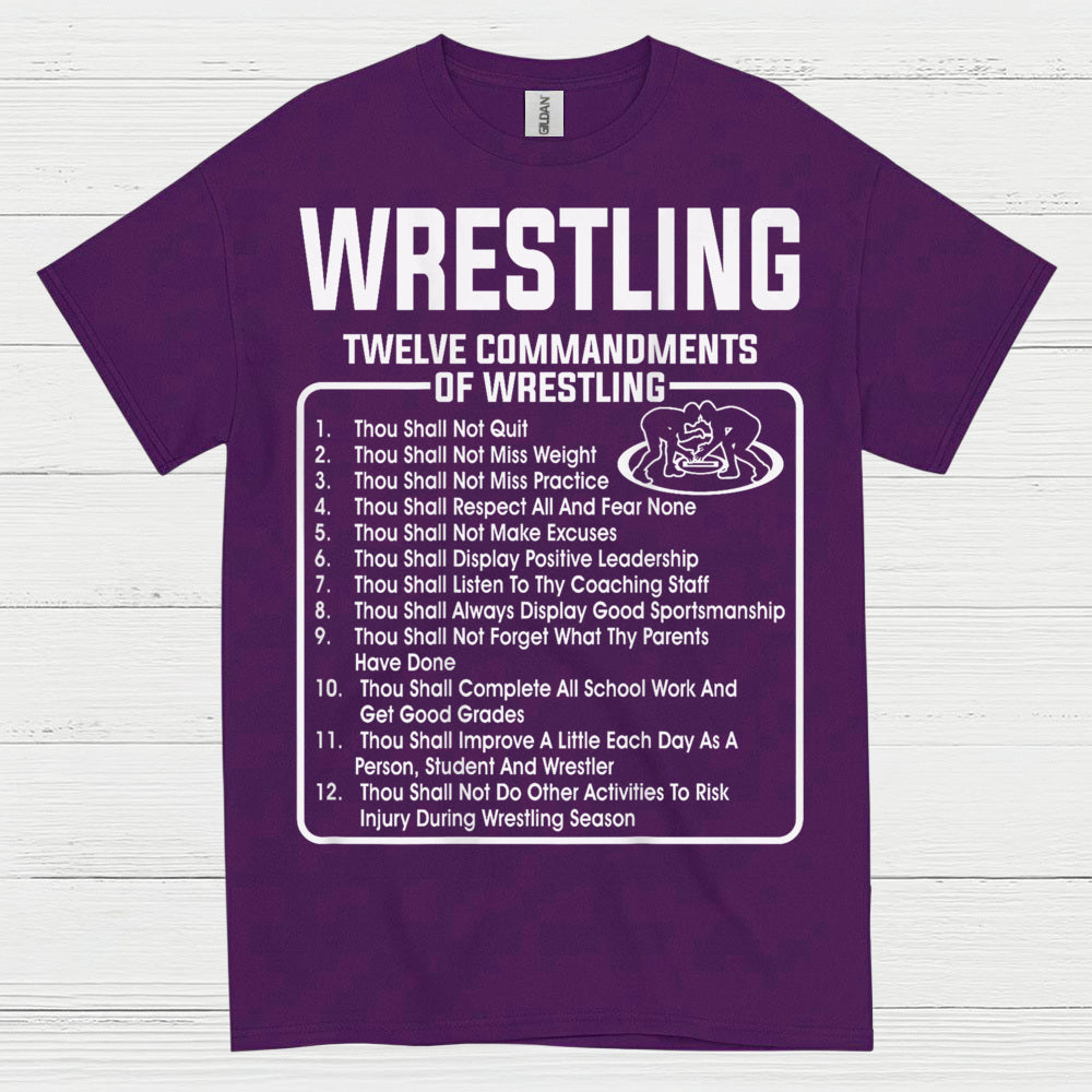Wrestling Twelve Commandments T Shirt