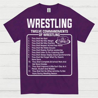 Wrestling Twelve Commandments T Shirt