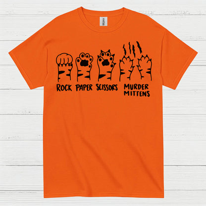 Rock Paper Scissors Cat Humor T Shirt