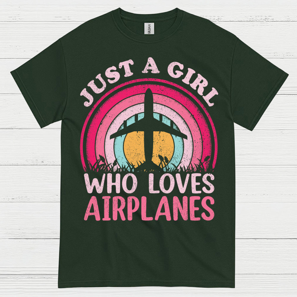 Just A Girl Who Loves Airplanes T Shirt