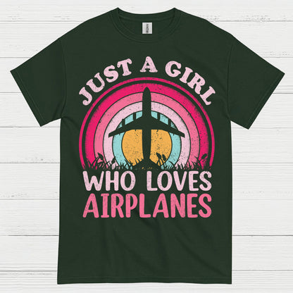 Just A Girl Who Loves Airplanes T Shirt