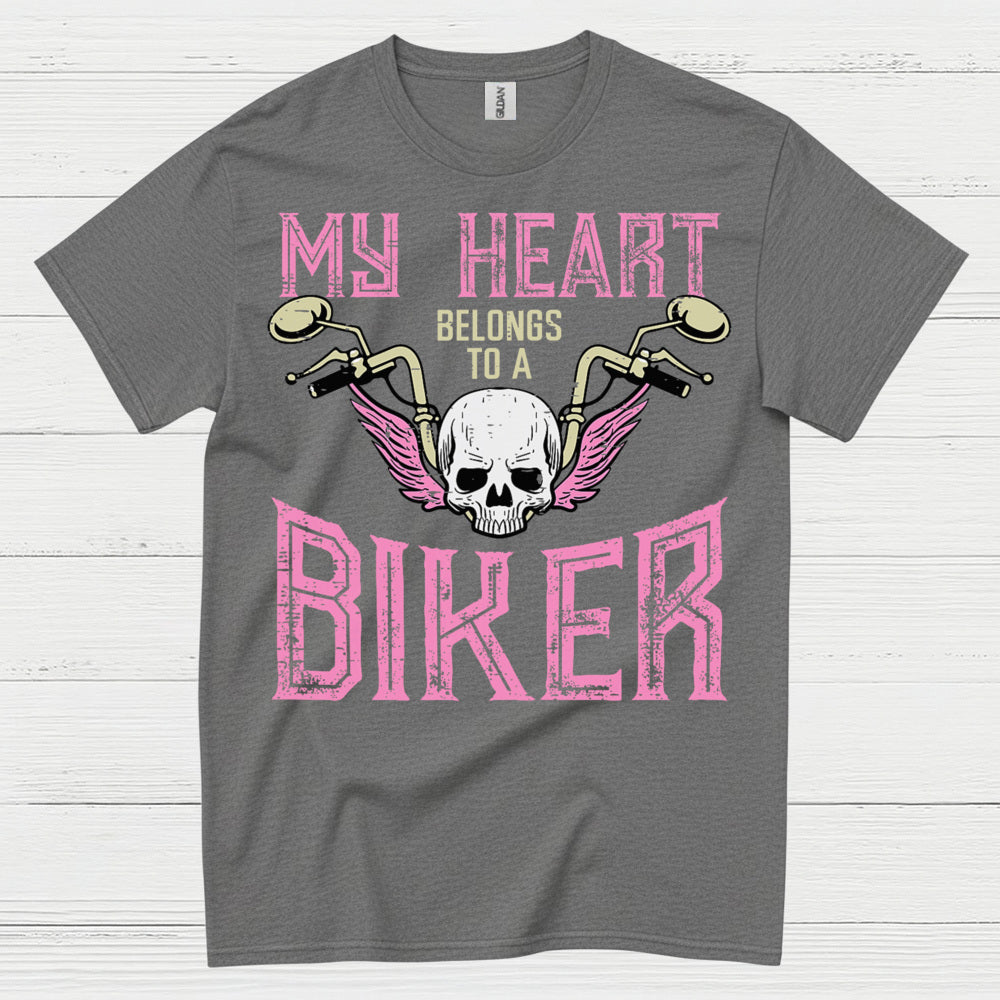 My Heart Belongs to a Biker T Shirt