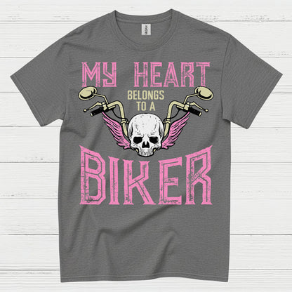 My Heart Belongs to a Biker T Shirt
