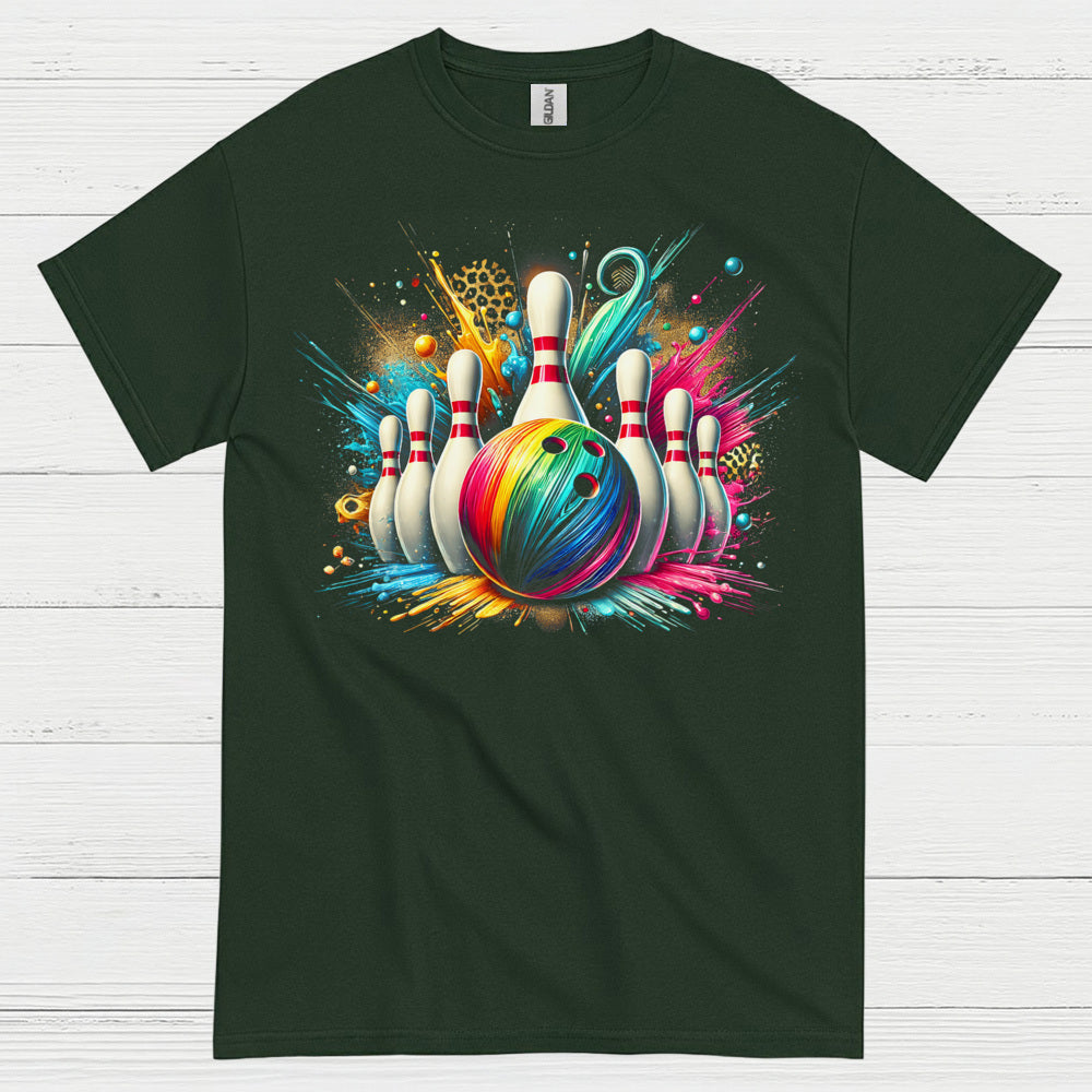 Color Splash Bowling Graphic T Shirt