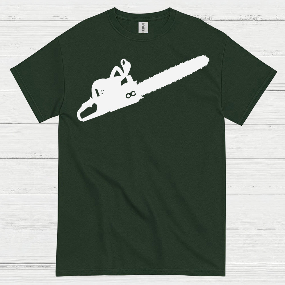 Minimal Chainsaw Silhouette T Shirt