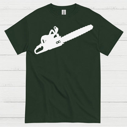 Minimal Chainsaw Silhouette T Shirt