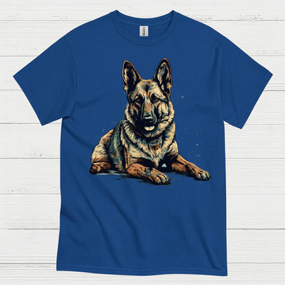 German Shepherd Realistic Portrait Loyal Dog T Shirt