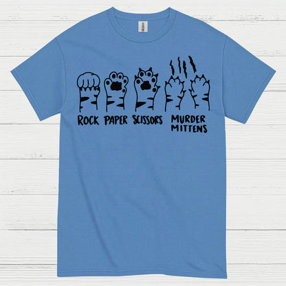 Rock Paper Scissors Cat Humor T Shirt
